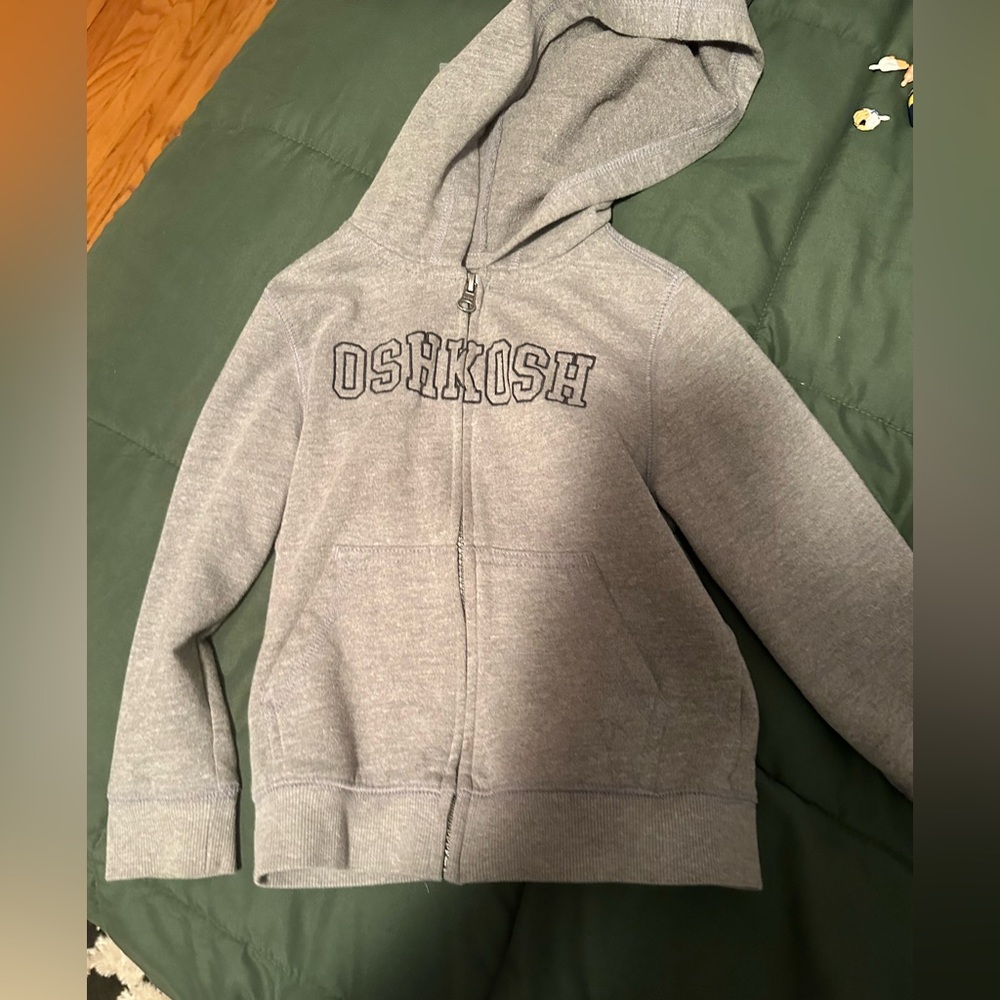 OshKosh B'gosh Kids Light Gray Zip-Up Hoodie